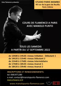 Cours de flamenco à Paris à partir de septembre 2022. Du 17 septembre 2022 au 17 juin 2023 à Paris12. Paris. 